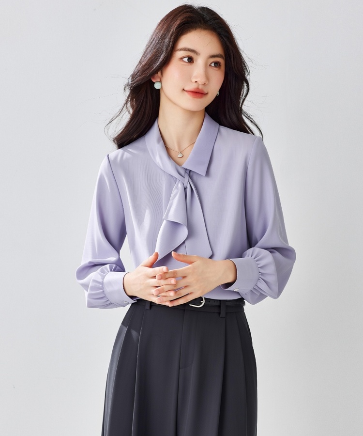 Long sleeve shirt chiffon bottoming shirt for women