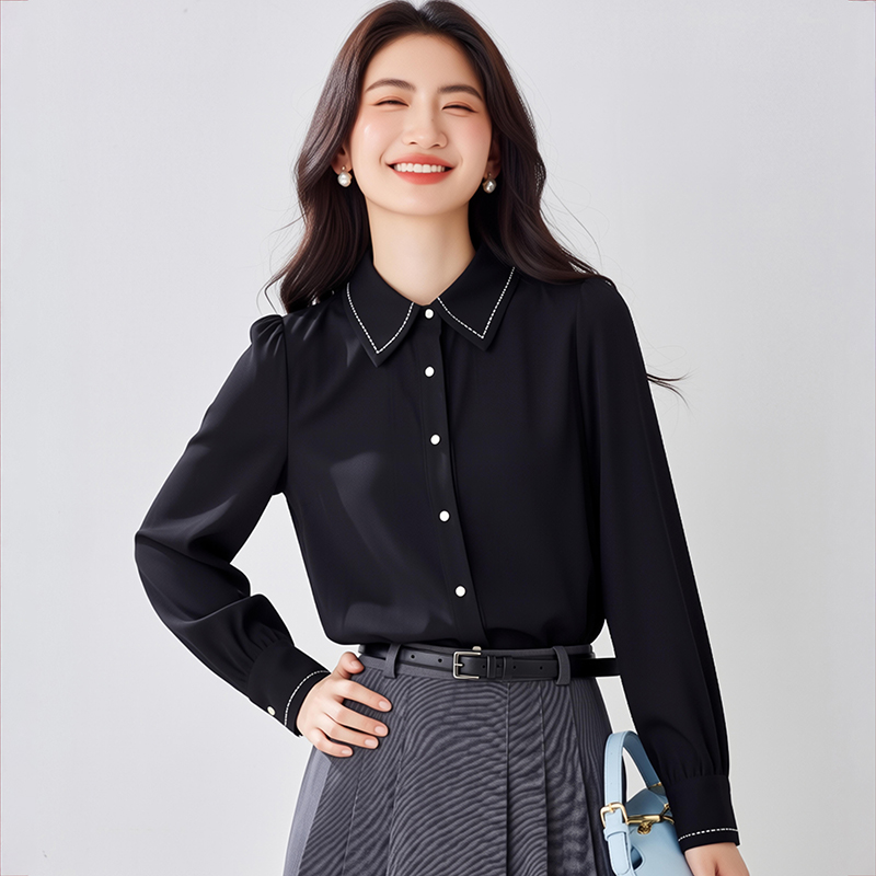 Satin mixed colors shirt inside the ride tops for women