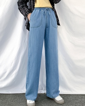 Mopping thin summer wide leg pants high waist drape pants