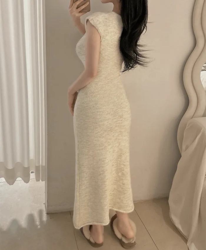 Temperament lazy dress knitted Casual coat 2pcs set