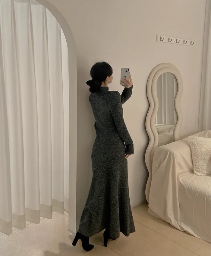 Knitted irregular skirt tender sweater 3pcs set