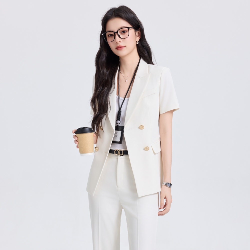 Thin summer business suit profession suit pants a set