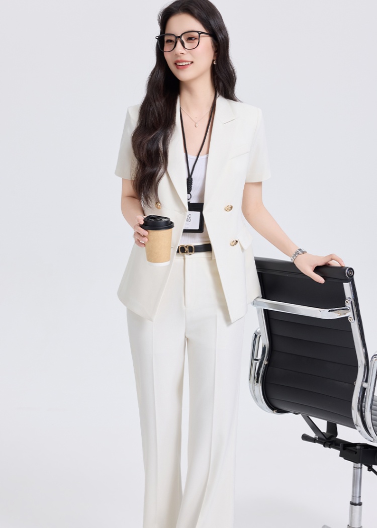 Thin summer business suit profession suit pants a set