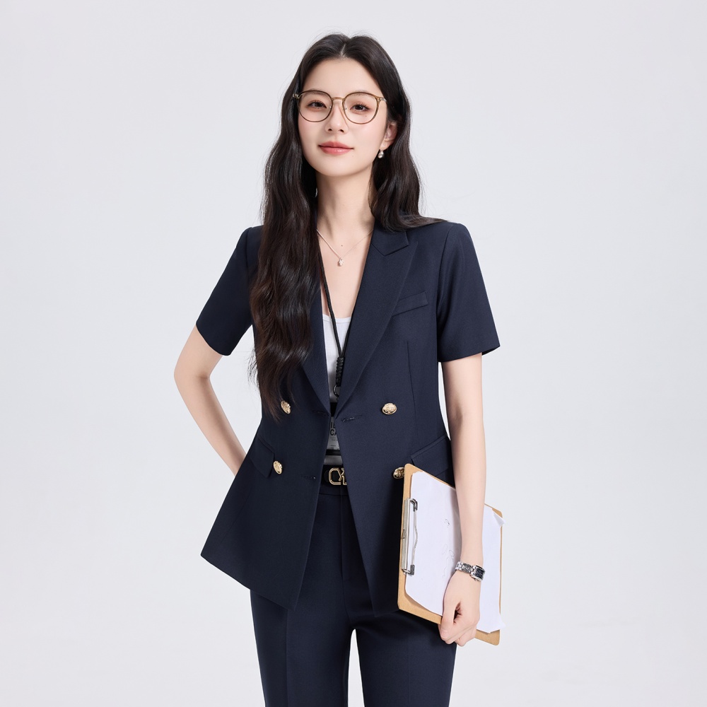 Thin summer business suit profession suit pants a set