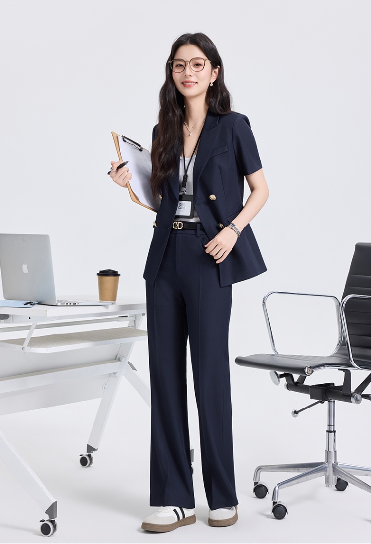 Thin summer business suit profession suit pants a set