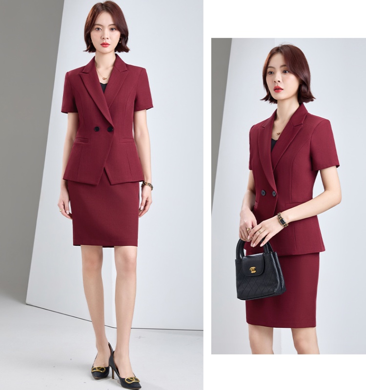 Summer profession skirt thin coat a set for women