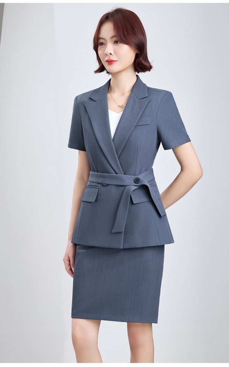 Thin skirt profession business suit a set for women