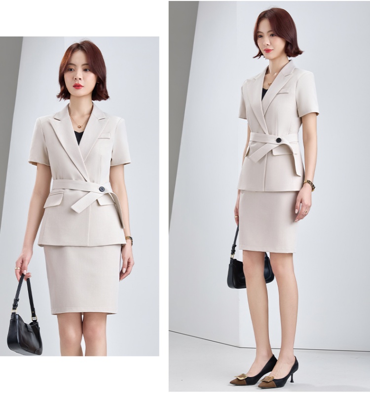 Thin skirt profession business suit a set for women