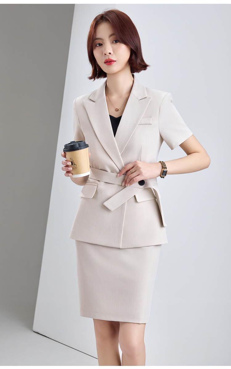 Thin skirt profession business suit a set for women
