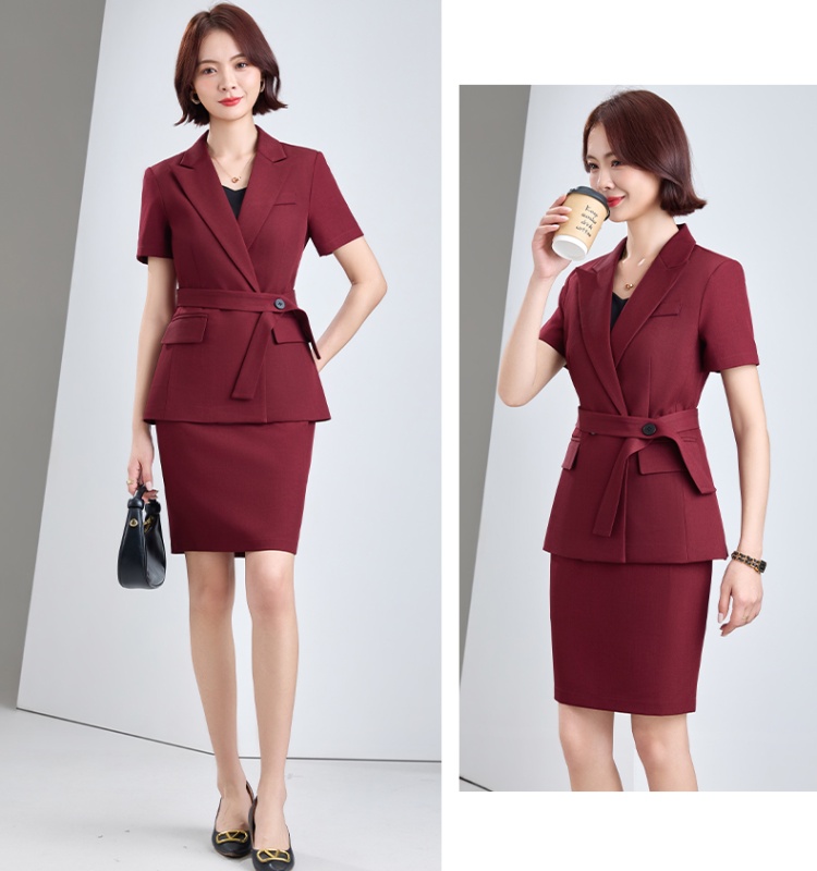 Thin skirt profession business suit a set for women