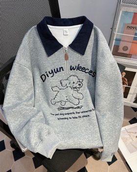 Mixed colors hoodie thin tops for women