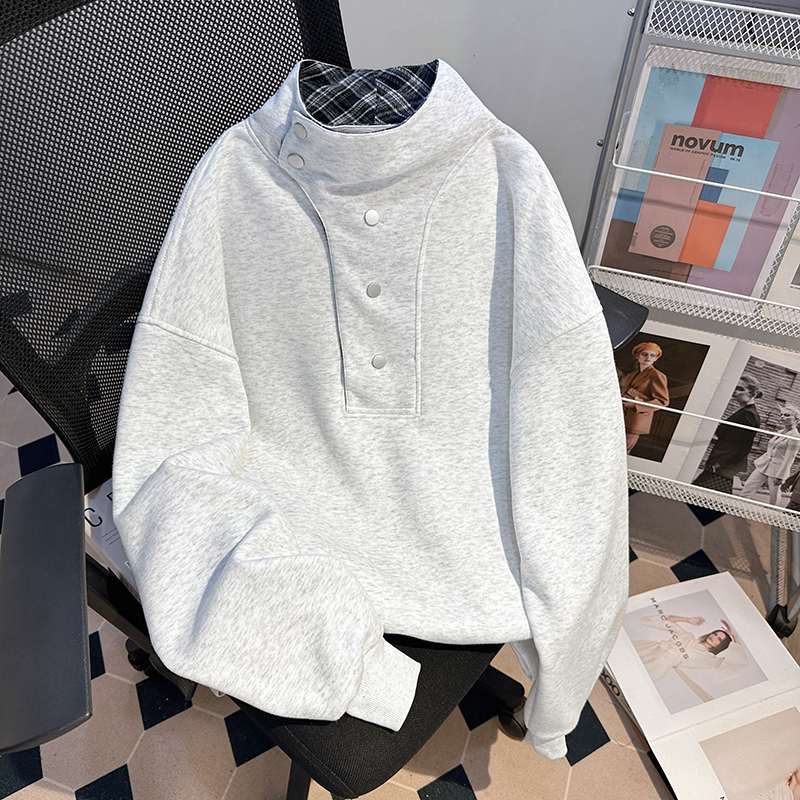 Buckle couples tops plaid thin couple clothes