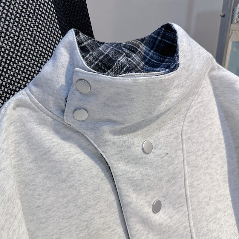 Buckle couples tops plaid thin couple clothes