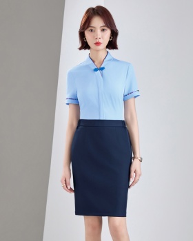 Thin profession skirt summer shirt a set for women
