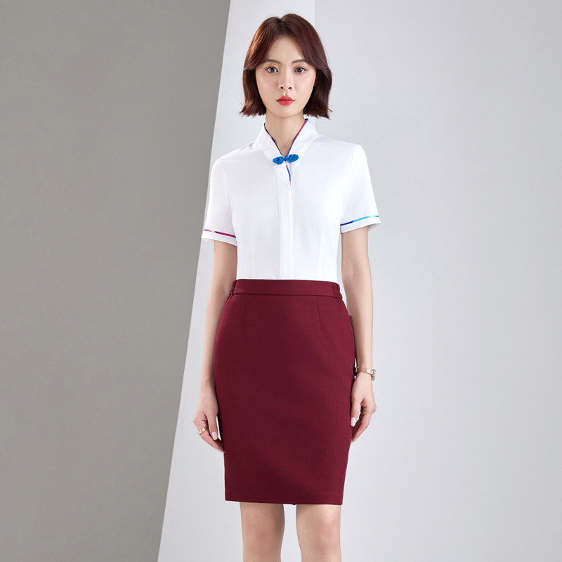 Thin profession skirt summer shirt a set for women