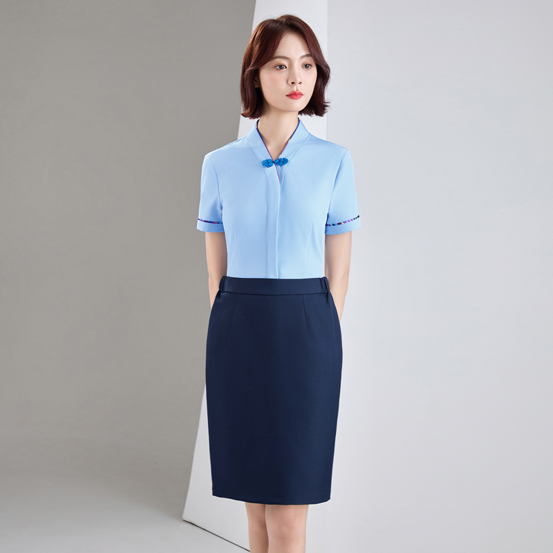 Thin profession skirt summer shirt a set for women