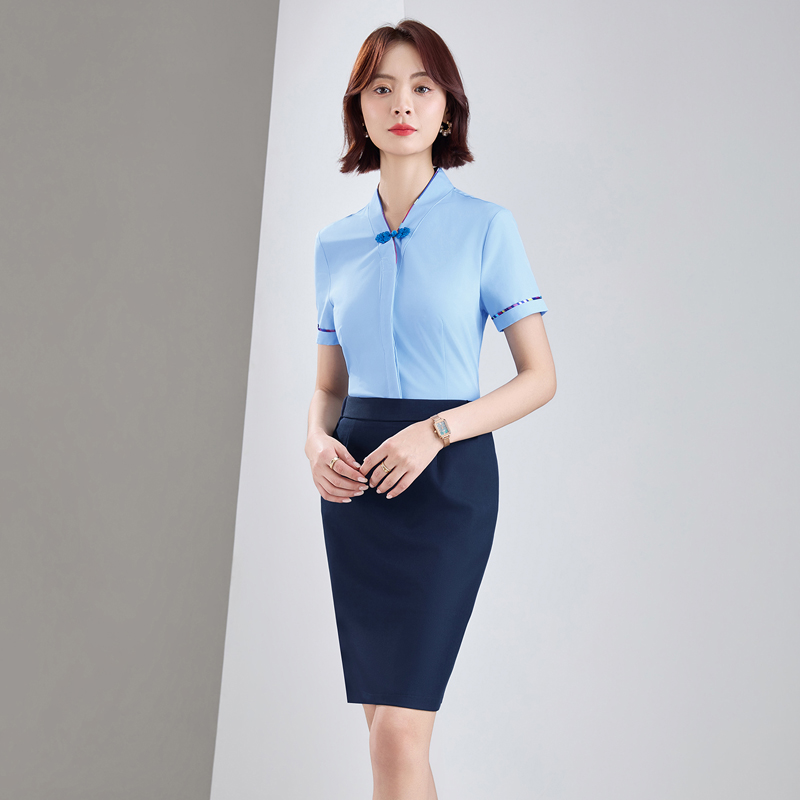 Thin profession skirt summer shirt a set for women