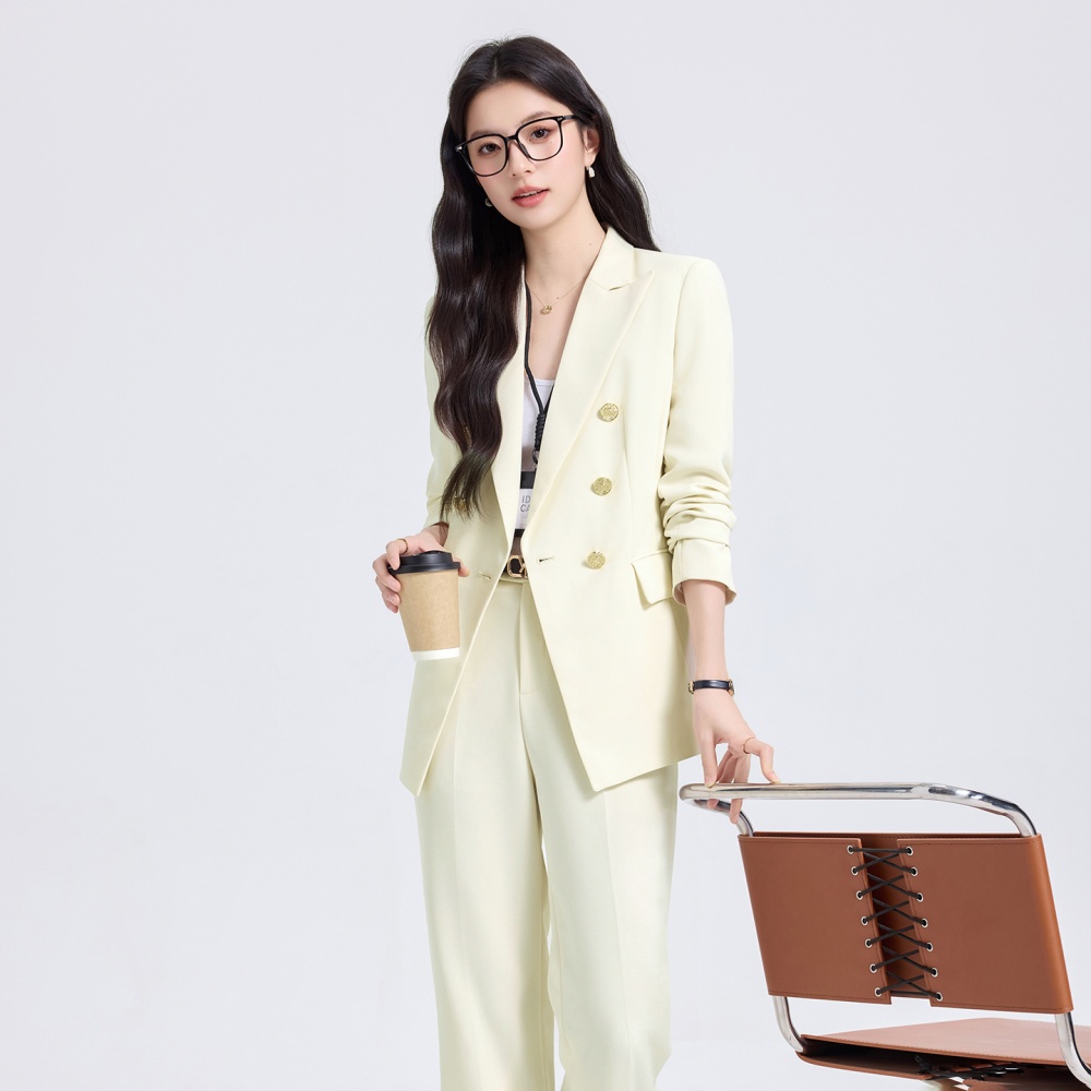 Thin summer suit pants profession business suit a set for women