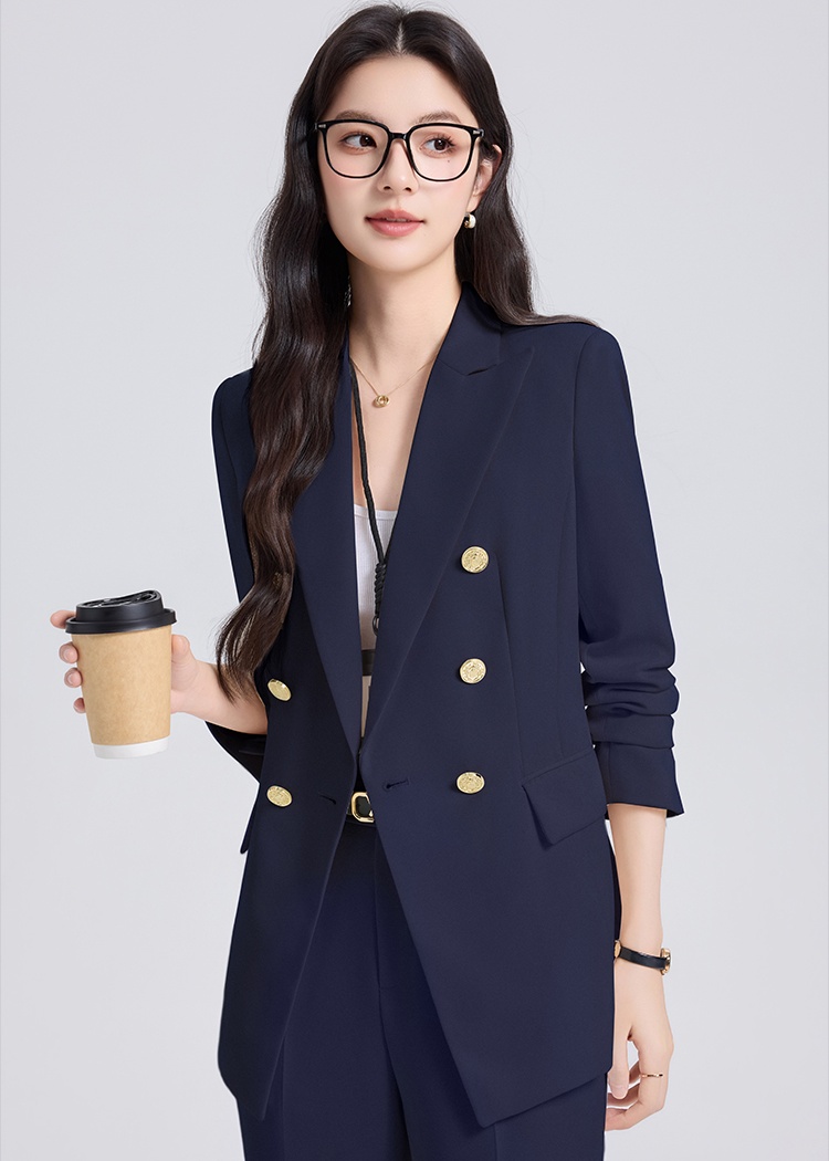 Thin summer suit pants profession business suit a set for women