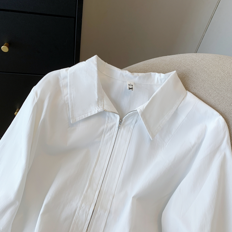 Pure cotton Korean style jacket spring long sleeve shirt for women