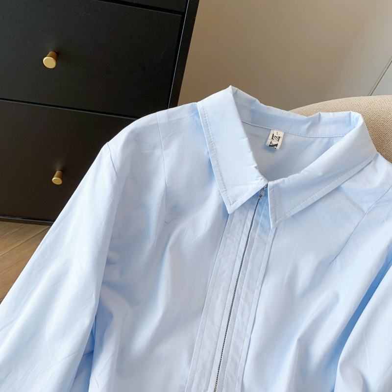 Pure cotton Korean style jacket spring long sleeve shirt for women