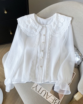 France style loose shirt niche long sleeve tops for women