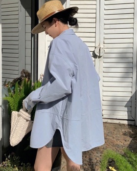 Casual lazy loose long sleeve shirt for women