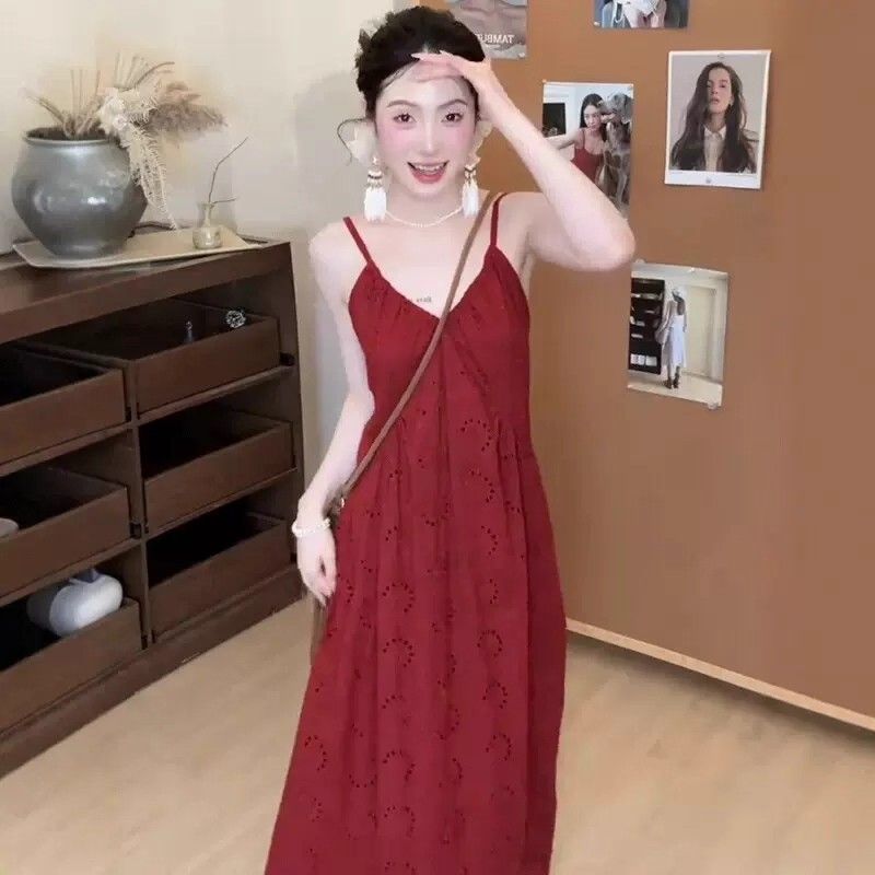 France style hollow long dress retro dress for women
