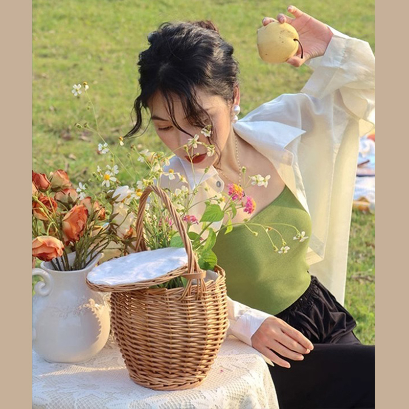 Summer France style tops loose sunscreen shirt for women