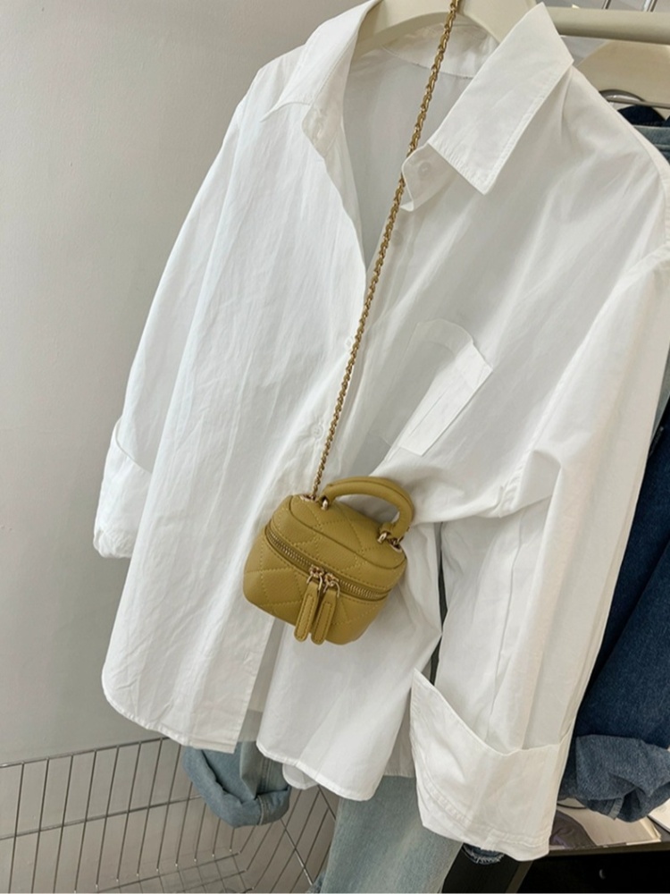 Blue sunscreen shirt summer loose tops for women