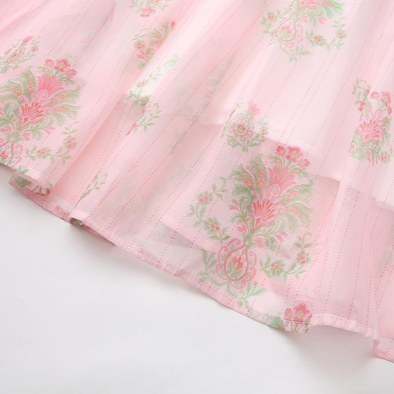 Pinched waist spring and summer diamond dress