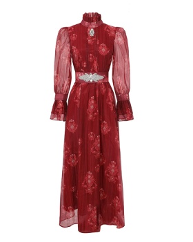 Lotus leaf edges spring and summer dress