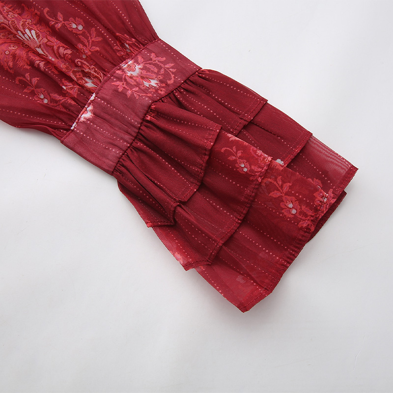 Lotus leaf edges spring and summer dress