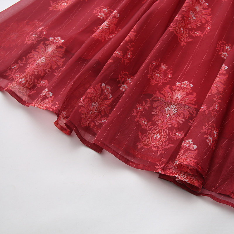 Lotus leaf edges spring and summer dress