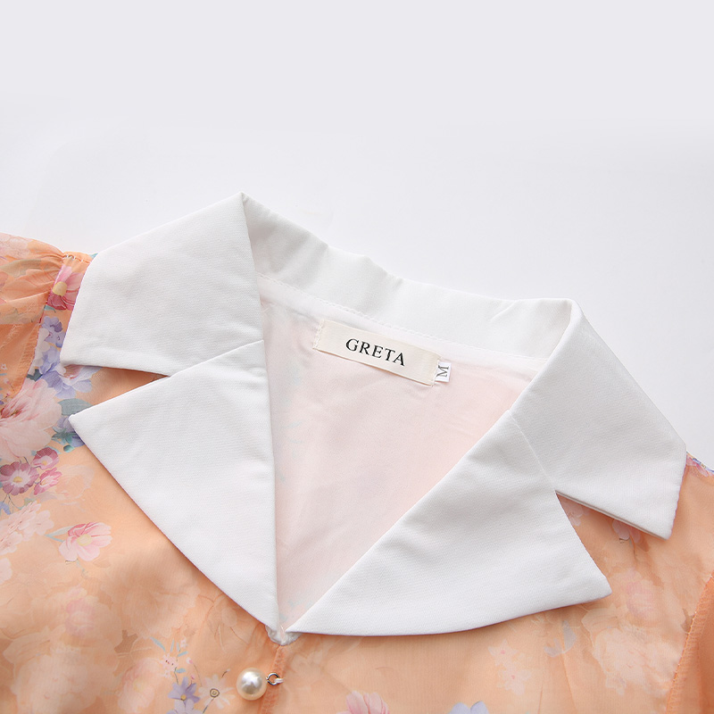 Mixed colors flowers dress painting formal dress