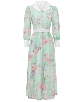 Mixed colors formal dress spring and summer dress