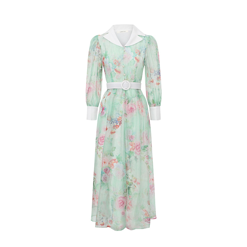 Mixed colors formal dress spring and summer dress