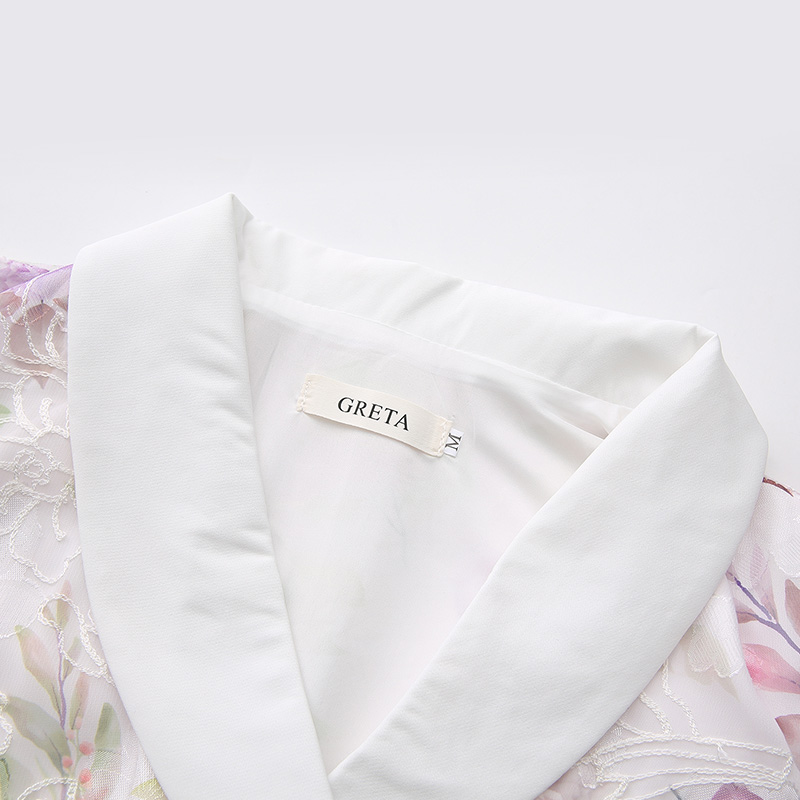 Mixed colors formal dress painting dress