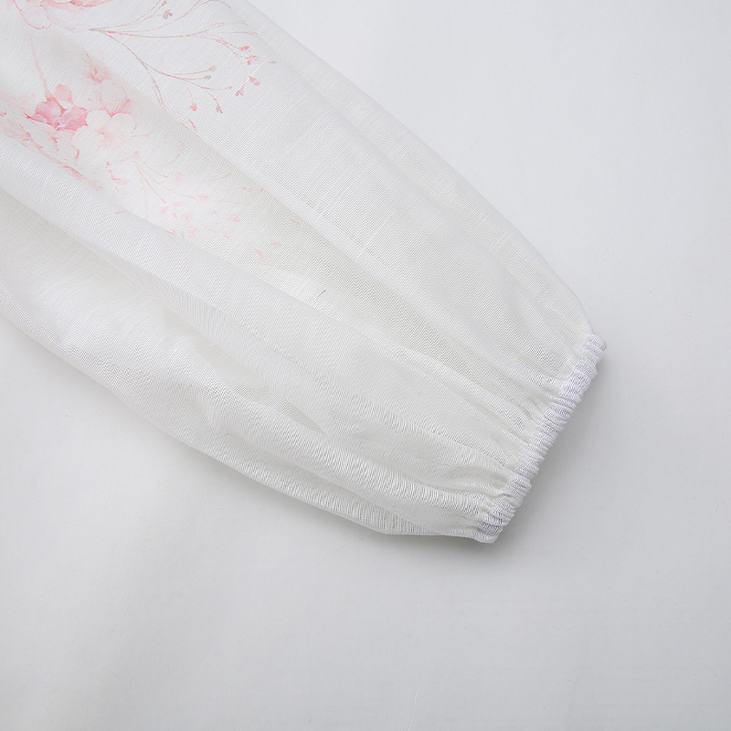 Printing flowers spring and summer vacation long dress