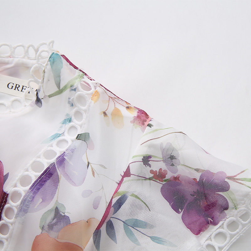 Lace painted spring and summer vacation dress