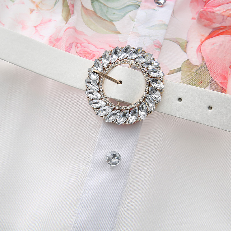 Vacation long flowers printing spring and summer dress