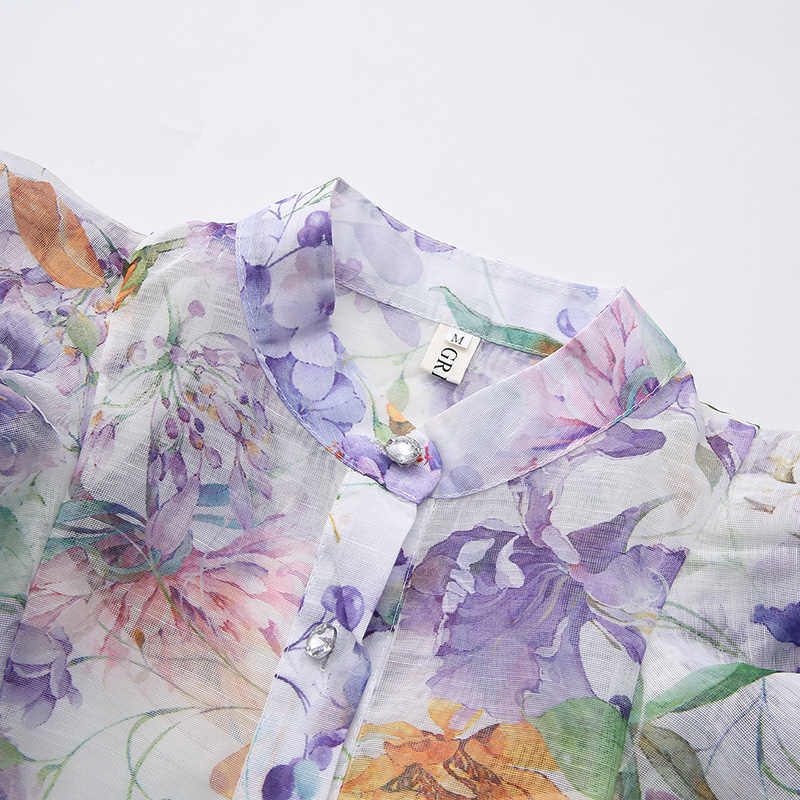 Printing flowers vacation dress