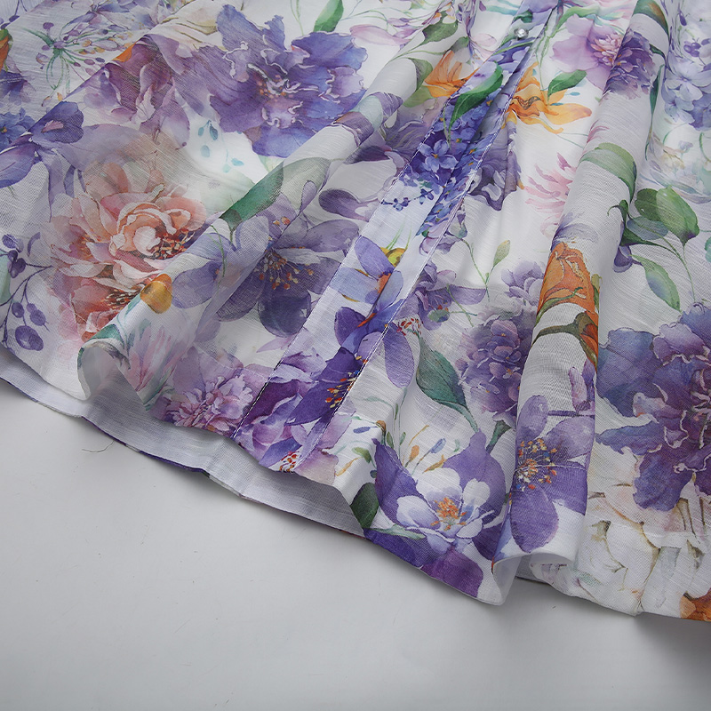 Printing flowers vacation dress