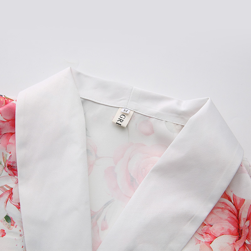 Painting long flowers mixed colors spring and summer dress