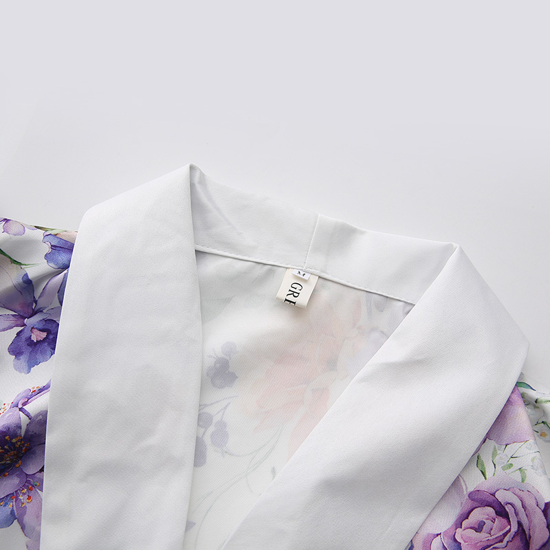 Flowers spring and summer mixed colors long dress