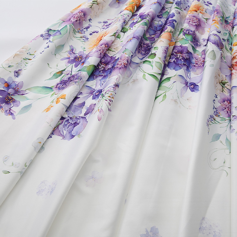 Flowers spring and summer mixed colors long dress