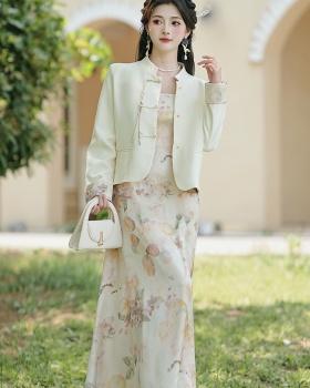 Chinese style dress mixed colors business suit 2pcs set