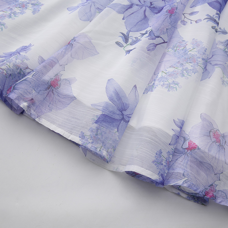 Diamond lapel spring long retro dress