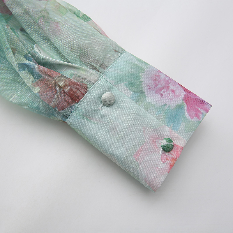 Diamond long retro spring lapel dress