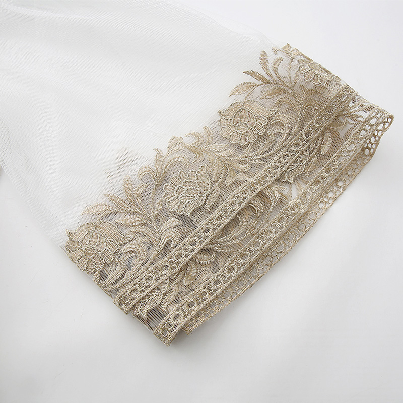 Lace gauze splice long spring and summer dress